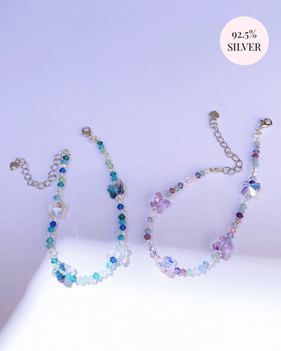 Frozen Crystal Butterflies Bracelets