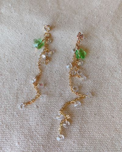 Evergreen Gold-Color Long Unbalanced Earring