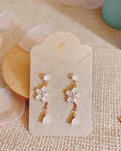 Snow Flowers Drop Earring Set II