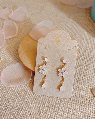 Snow Flowers Drop Earring Set II