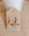 Gold Leaf EGG Cubic Earring