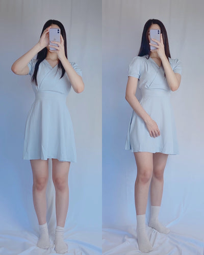 Skyblueiszm Petite Chiffon V-neck dress