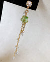 Evergreen Gold-Color Long Unbalanced Earring