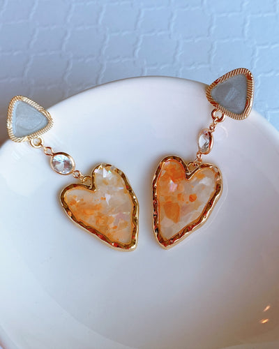 Kaleidoscope Heart Cubic Earring