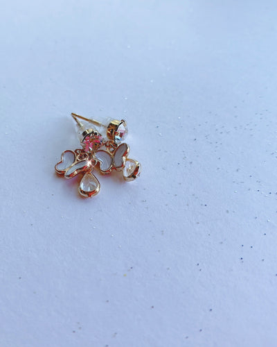 Butterfly Drop Crystal Earring