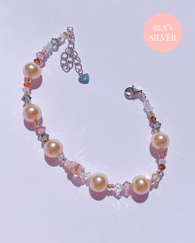 Peach Cream Pearl Bracelets