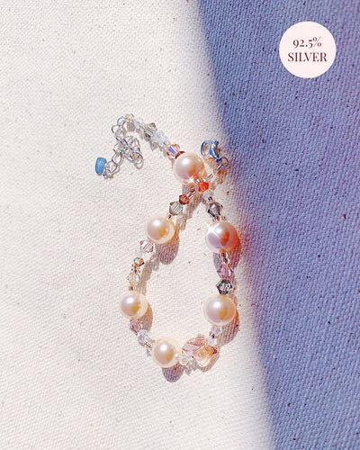 Peach Cream Pearl Bracelets