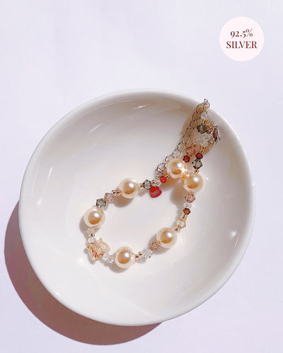 Peach Cream Pearl Bracelets