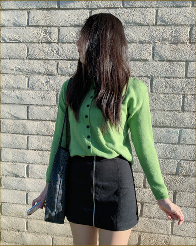 avocado greeniszm soft cardigan