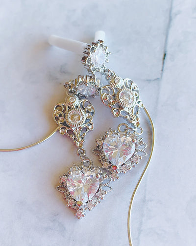 Dragon's Crystal Heart Earring