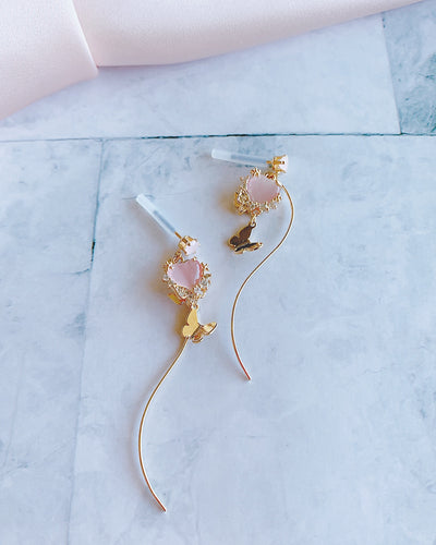 Butterfly Pinkiszm Drop Earring