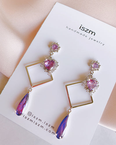 Purple Haze Long Drop Earring