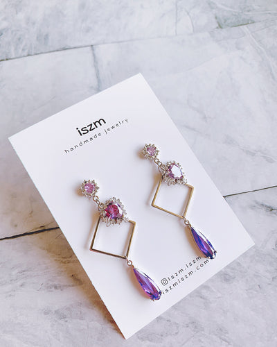 Purple Haze Long Drop Earring