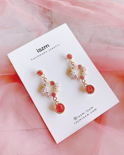 Pink Garden Earring