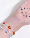 Five Spring Blossoms Beads Elastic Bracelets