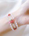 Five Spring Blossoms Beads Elastic Bracelets