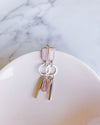 Majestic Light Pink Bar Earring