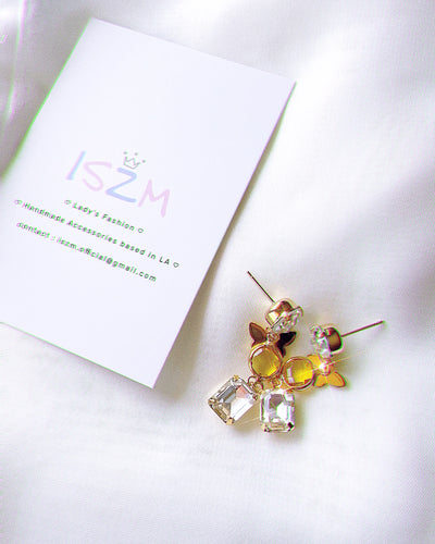 Yellow Loveliszm Butterfly Drop Earring