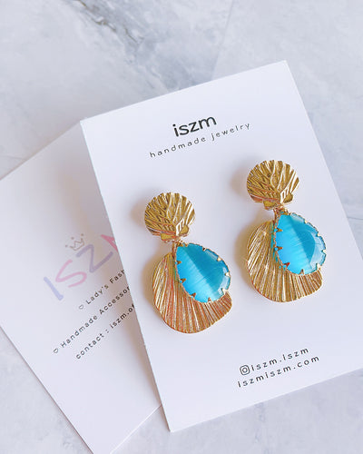 Gold Scallop Seashell Mermaid Earring