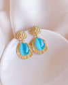 Gold Scallop Seashell Mermaid Earring