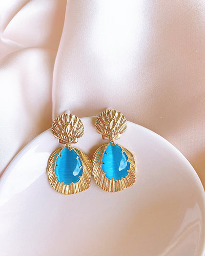 Gold Scallop Seashell Mermaid Earring