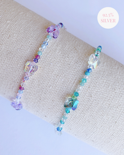 Frozen Crystal Butterflies Bracelets