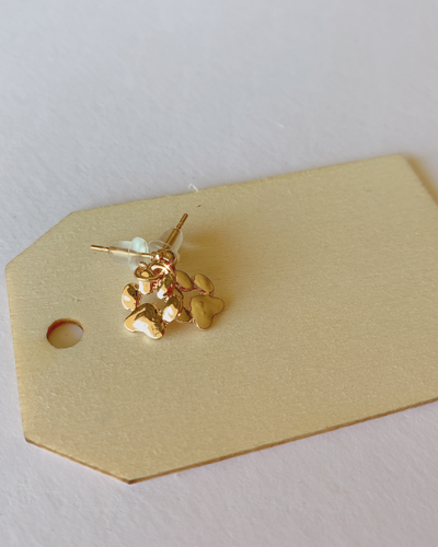 Miniszm Cat Paw Gold color Earring