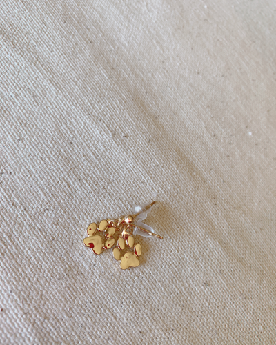 Miniszm Cat Paw Gold color Earring