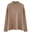 chic loose winteriszm basic turtleneck sweater - ISZM