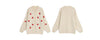 strawberry pearl-buttoned cream cardigan - ISZM