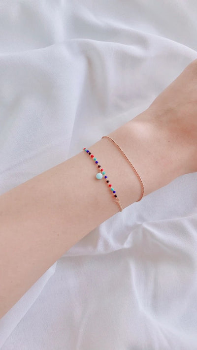 adorable gold color girlz✰ bracelet - ISZM