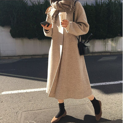 Loose long cozyiszm winter coat - ISZM