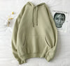 pastel solid color basic soft hoodie - ISZM