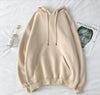 pastel solid color basic soft hoodie - ISZM