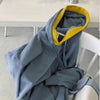 Skyblue  stylish cozy fall/winter mishow hoodie - ISZM