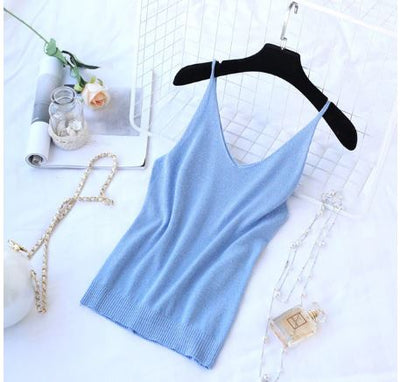 elegant soft-glittered camisole - ISZM